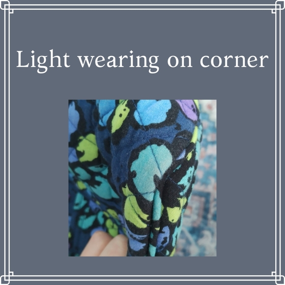 Vera Bradley Small Tote Purse Bag Handbag in Indigo Pop Retired Blue Pattern - Picture 10 of 16